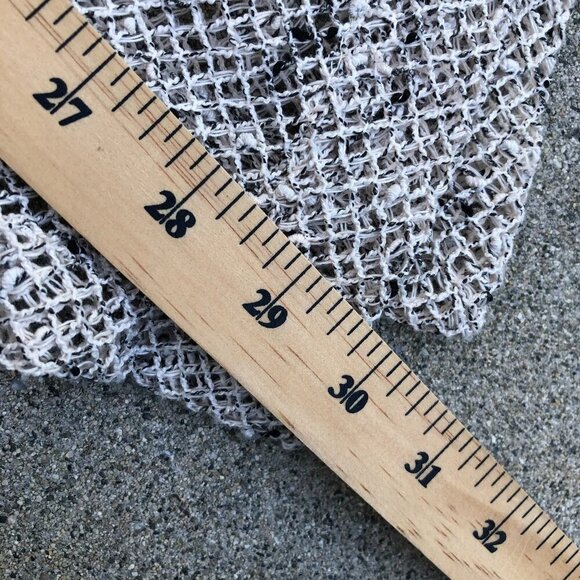 MIRROR IMAGINE Knit Crochet Cardigan Sweater Womens 1X Beige Short Sleeve Cotton - Picture 9 of 9